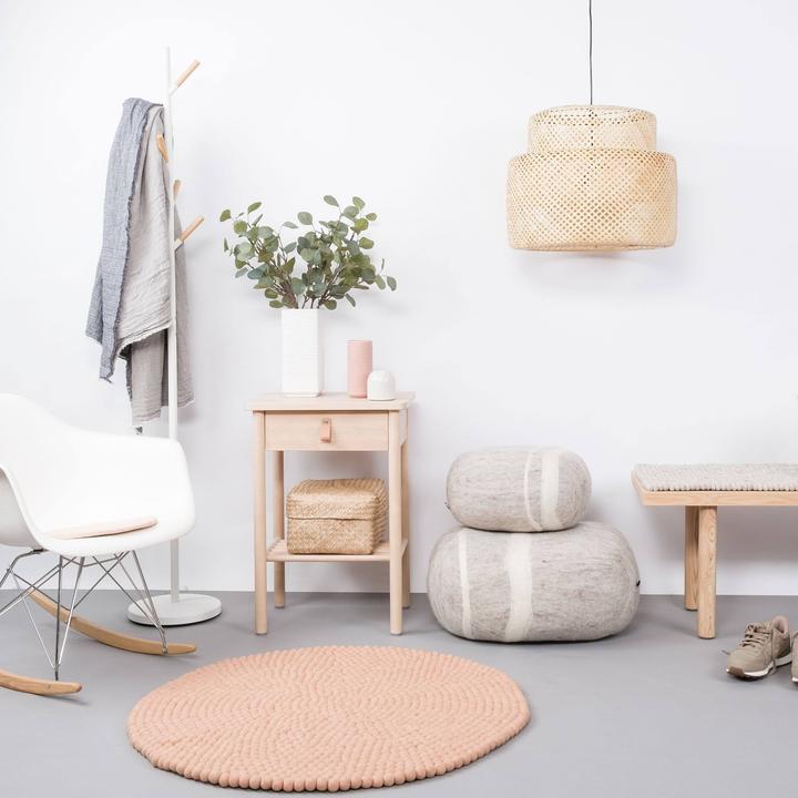 Actual product image Myfelt Merle felt ball carpet round (120 cm)