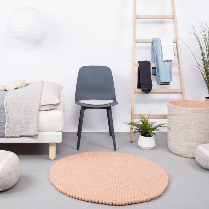 Actual product image Myfelt Merle felt ball carpet round (120 cm)