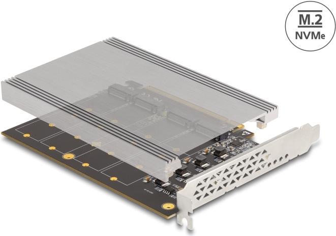 Immagine prodotto Delock Scheda PCI Express x16 a 4 x NVMe M.2 interni Chiave M mi