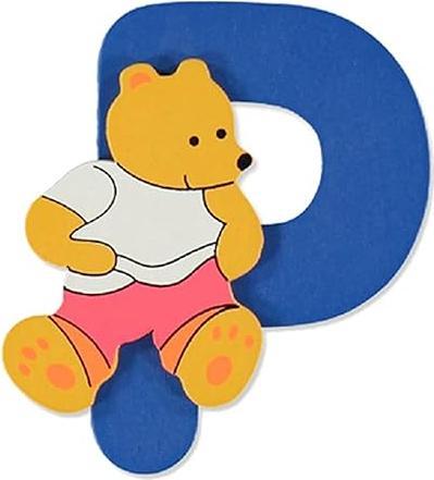 Actual product image Bieco Letter bear P 8cm wood