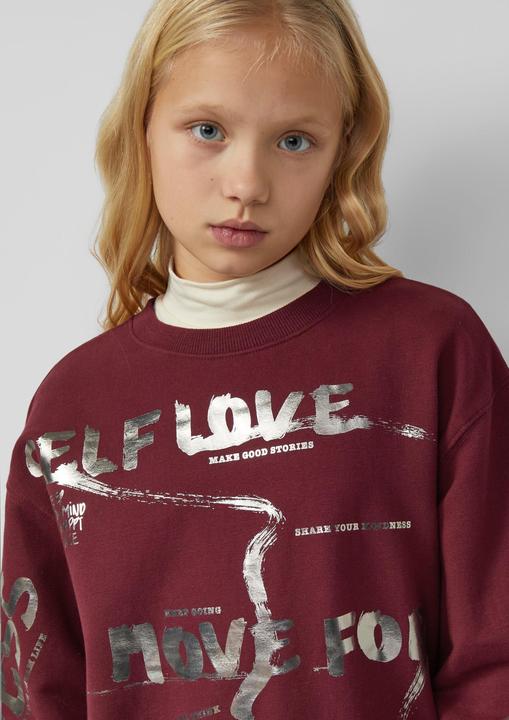 Produktbild s.Oliver Sweatshirt Kuscheliges Oversize Sweatshirt mit Folienprint (134)