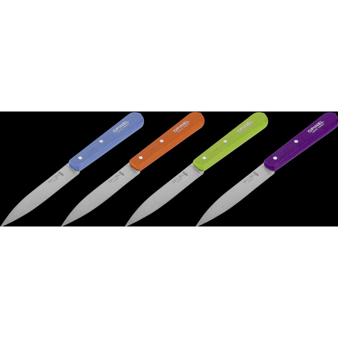 Opinel Küchenmesser-Set No. 112 4-teilig farbig, Küchenmesser, Mehrfarbig