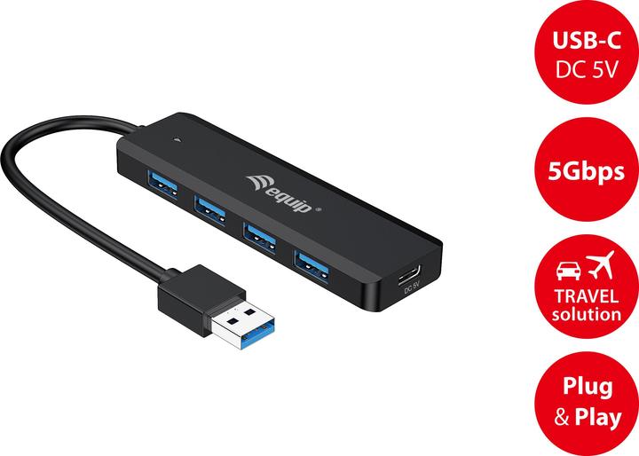 Produktbild equip USB 3.2 Gen 1 Hub (USB-A, USB-C, 5 Ports)