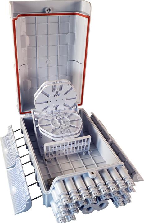 Image du produit EFB Elektronik Boîtier de raccordement FTTH IP65 pour 48 fibres, 24 raccords et logement de surlongueur de fibre