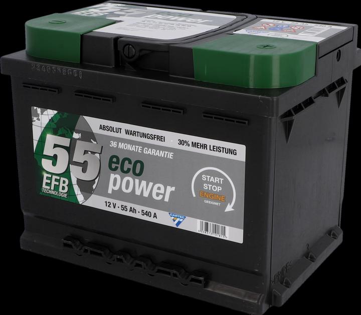 Actual product image Cartec Eco Power 55 EFB (12 V, 55 Ah, 480 A)