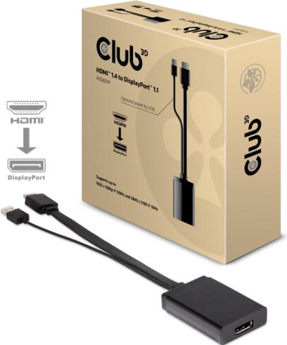 Produktbild Club 3D HDMI 1.4 auf DisplayPort1.1 Adapter (DP, 31 cm)