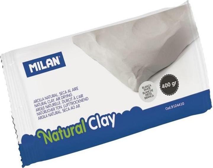 Actual product image Natural self-hardening clay 400g white MAILAND