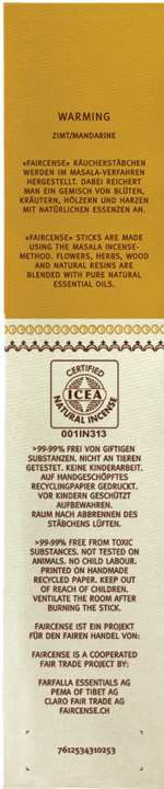 Produktbild Farfalla Faircense Räucherstäbchen Zimt (10 Stk)