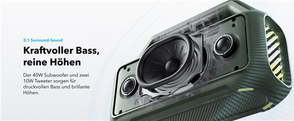Actual product image soundcore Boom 2 (24 h, Rechargeable battery operated)