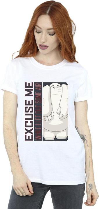 Actual product image Disney Womens/Ladies Big Hero 6 Baymax Excuse Me Some Air Cotton Boyfriend T-Shirt (XXL)