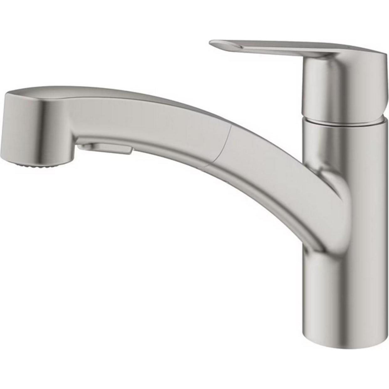 Grohe, Küchenarmatur, Küchenarmatur Start 1/2″, Supersteel, herausziehbar