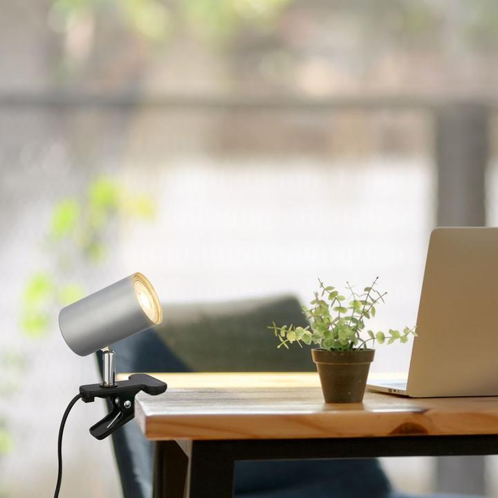 Immagine prodotto Briloner Lampada a morsetto, 1xGU10/max.9W excl., cromo-opaco (GU10)