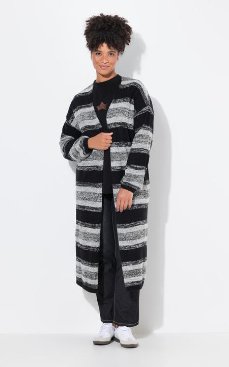 Immagine prodotto Janet & Joyce Strickjacke, extra lang, offene Form, Blockstreifen (54)