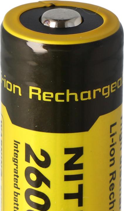 Produktbild Nitecore 18650 Li-Ion Akku für LED Taschenlampen NL186 mit 2600mAh, CR18650 18,6x70mm