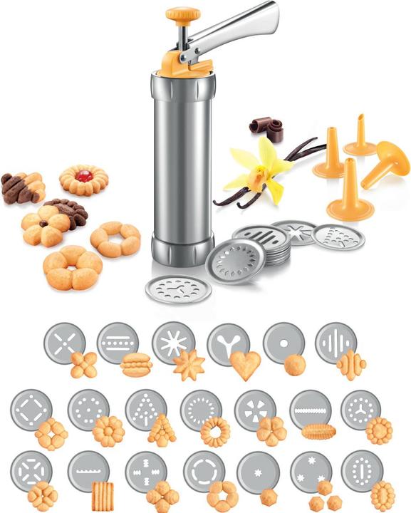 Actual product image Tescoma Delicia metal pastry press/proofing syringe