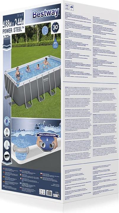 Produktbild Bestway Steel Pro MAX Frame Pool Komplet t-Set (488 x 244 x 122 cm)