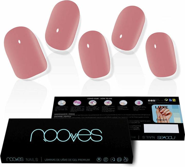 Immagine prodotto Nooves Foglietti per unghie in gel Dusty Rose Premium Glam Cat Eye 20 Foglietti (Unghie artificiali, Rosa polverosa)