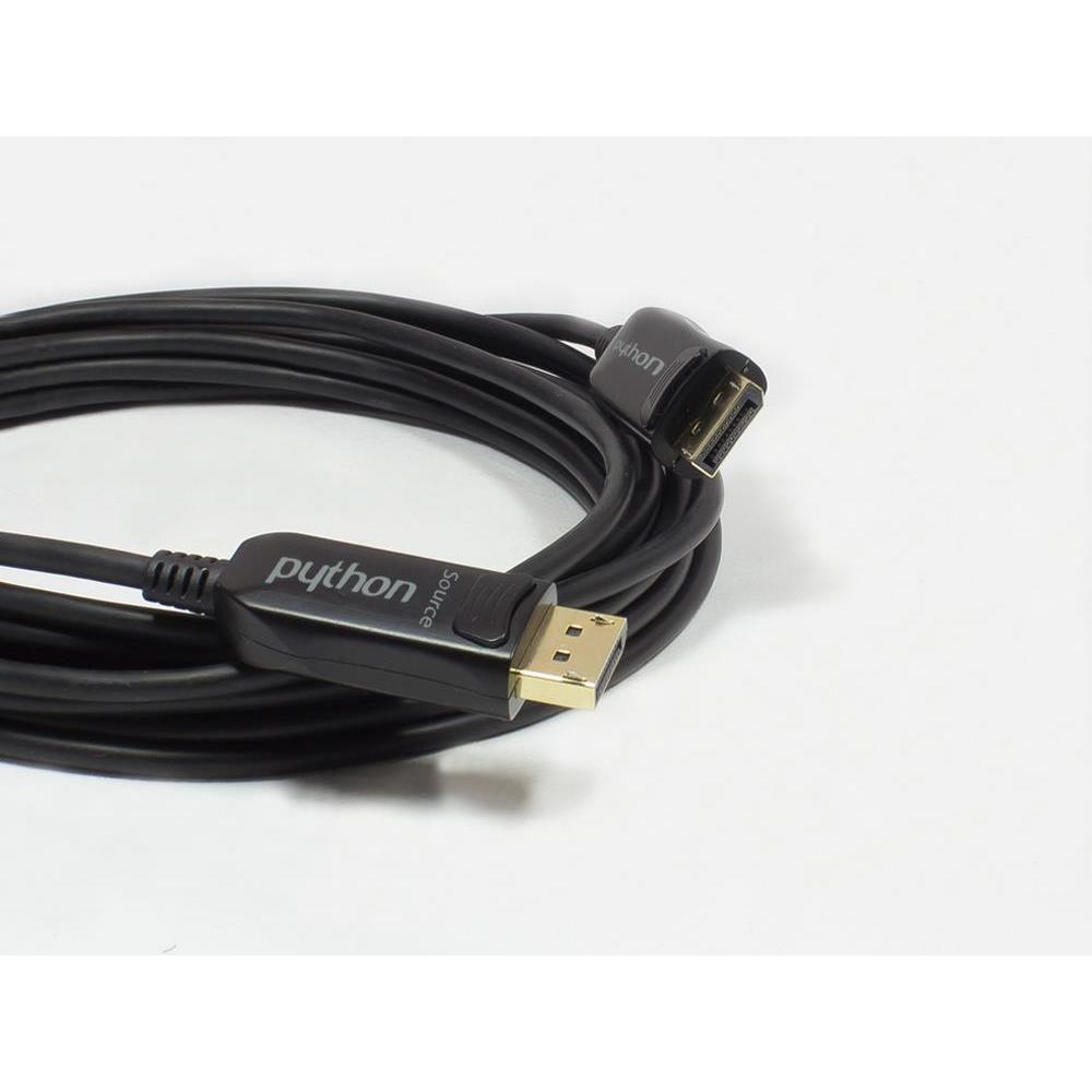 Python Optisches Hybrid DisplayPort 1.2 Anschlusskabel, 4K2K / UHD 60Hz, vergoldete Stecker und Kupferkonta (90 m, Displ...