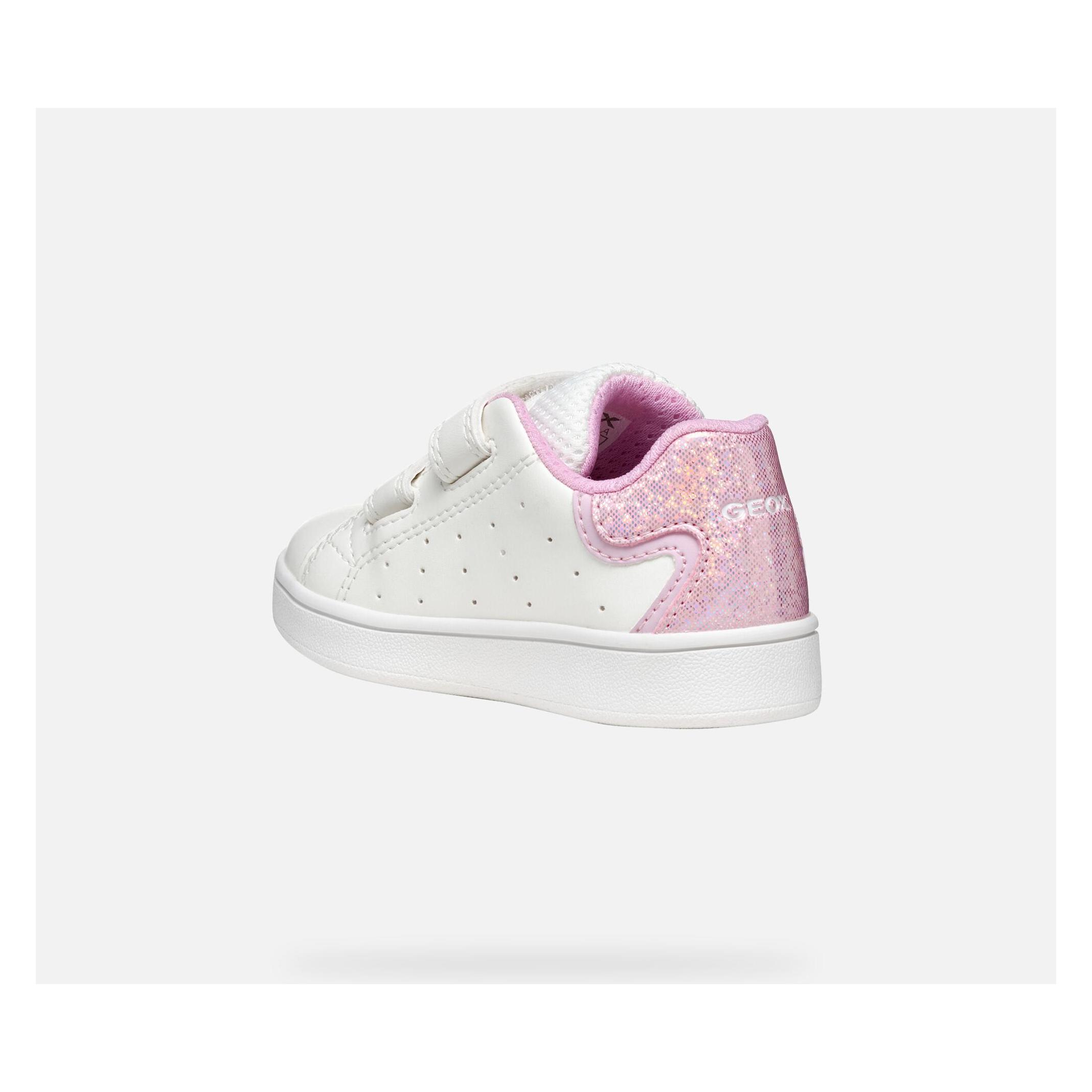 Geox, Mädchen, Sneakers, Eclyper A Gbk, Weiss, Rosa, (25)