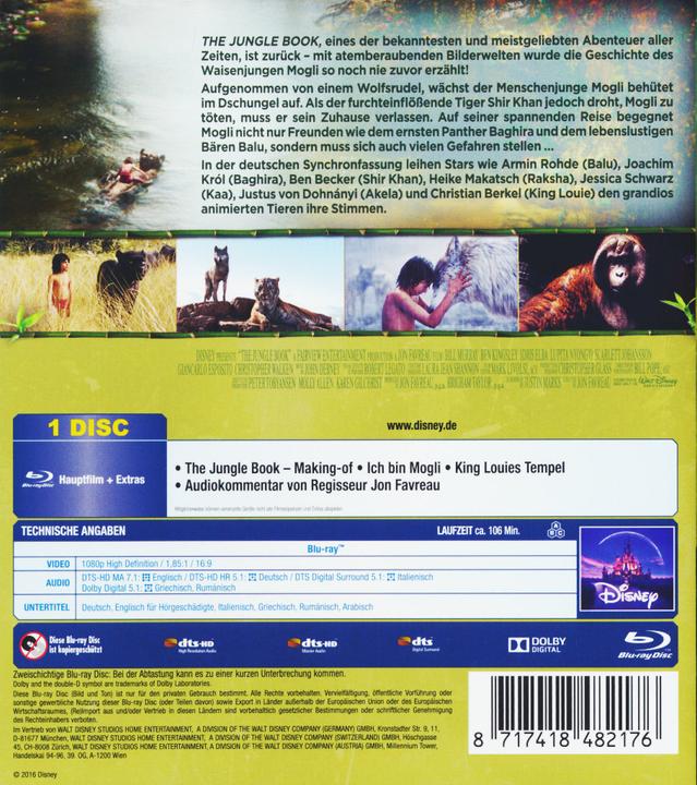 Image du produit Disney Interactive Studios Le livre de la jungle (Blu-ray, 2016, Allemand)