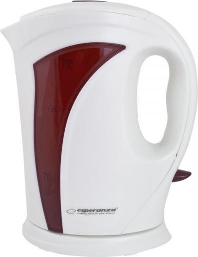 Produktbild Esperanza elektrisch Iguazu EKK018R (2200W 1,7l, rote Farbe, weisse Farbe) (1.70 l)