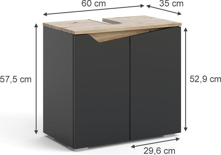 Actual product image Vicco Marelle with 2 doors (60 x 35 x 57.50 cm)