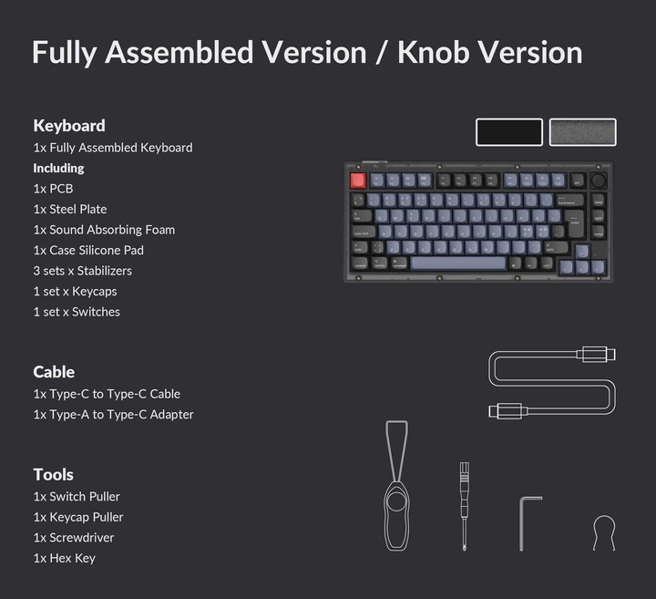 Immagine prodotto Keychron V1 Knob Version (CH, Cablato)