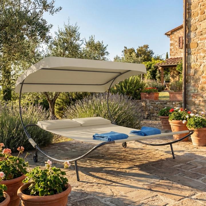 Produktbild VCM Doppelliege Gartenliege (200 cm)