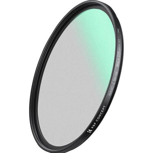 K&F Concept 52MM Black Mist Filter 1/2, Ultra-thin 18 layer Green Coatings (C Series) (Filtro nebbia nero), Filtro fotografico, Nero