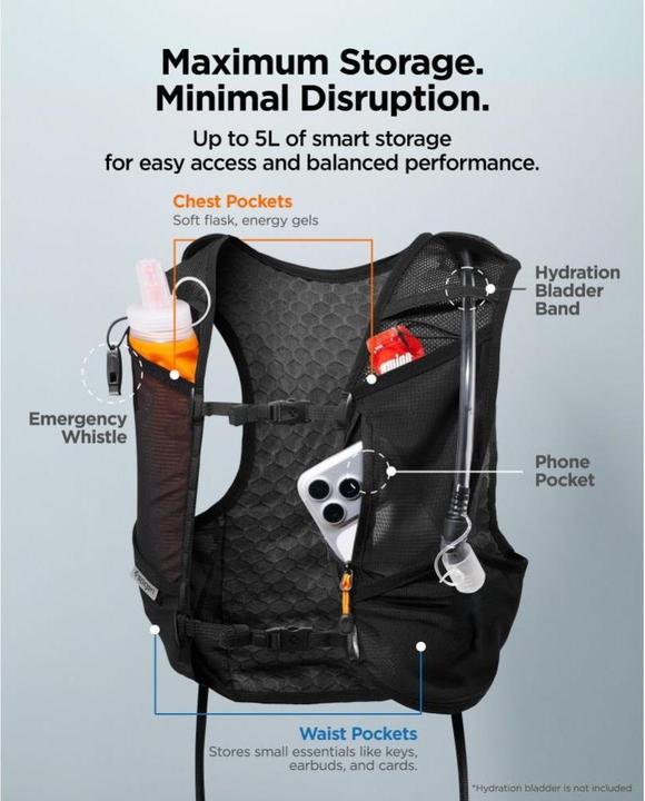 Actual product image Spigen Dynamic Shield Running Vest (L-XL), active black (L, XL)