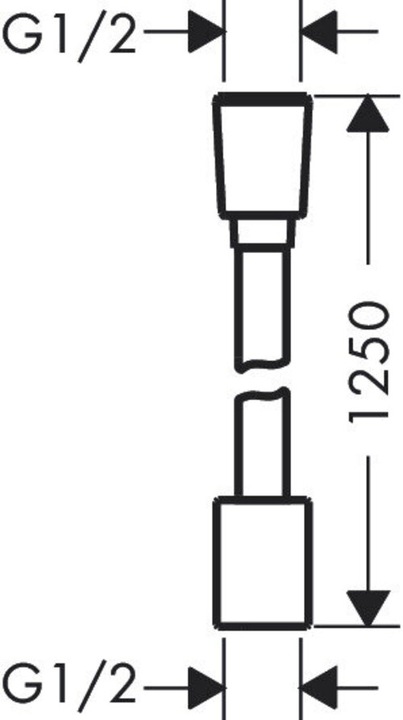 Produktbild hansgrohe Designflex Textilbrauseschlauch, Länge 1250mm, 28220 (125 cm)