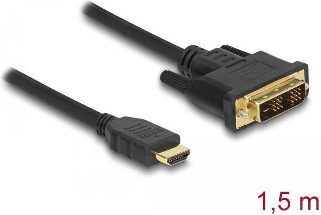 Delock DVI — HDMI (Typ A) (1.50 m, DVI, HDMI, 1.3)