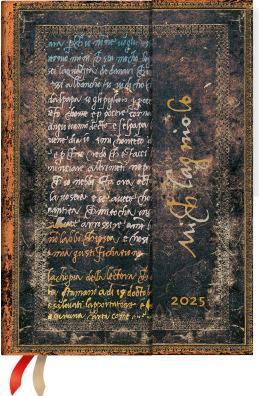 Actual product image Paperblanks PAPERBLAN Agenda Michelangelo 2025 DHD6037 1W/2S VSO Midi HC EN 13x18cm (18 x 12.5 cm, 1 day / 1 page)