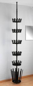 Produktbild Wenko Teleskop-Schuhregal Achilles schwarz 30,0 x 30,0 x 100,0-300,0 cm (30 x 30 x 100 cm)