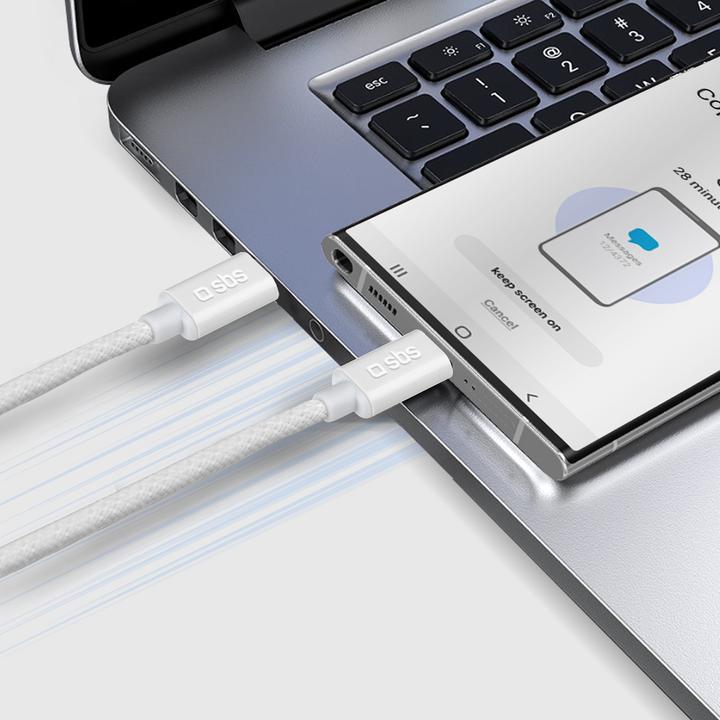 Produktbild SBS Stecker USB-C auf USB-C grey (1.50 m, USB 2.0, 60 W)