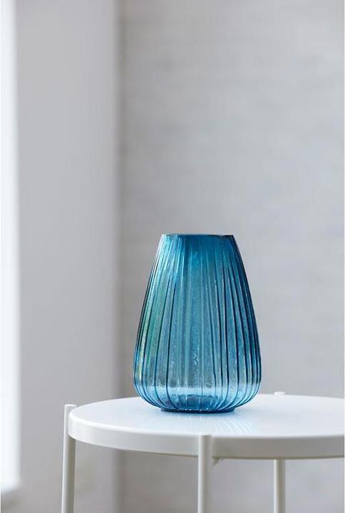 Actual product image Bitz Vase Kusintha 22 cm, Blue (1 x, 16 x 16 x 23.5 cm, 6.02 l)