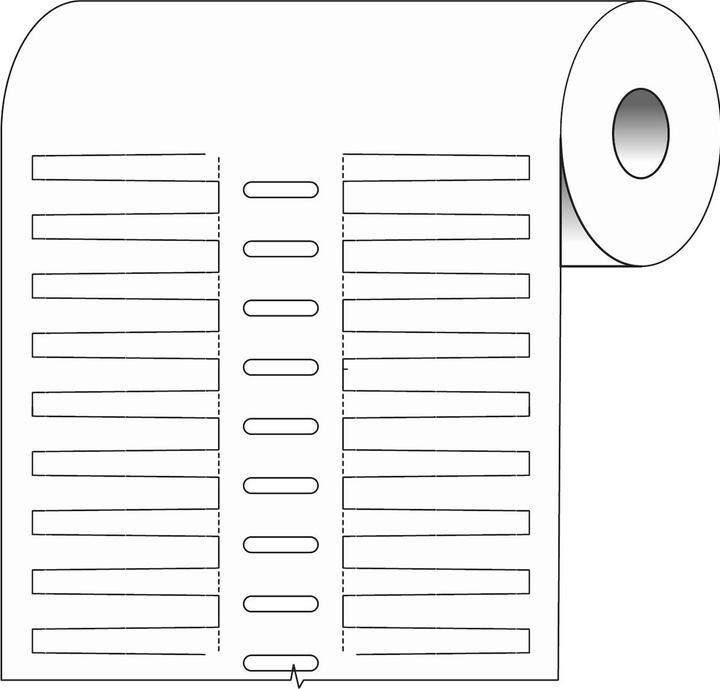 Actual product image Brady BPT-111-7599, Durasleeve cable identification labels, polyethylene, white, 30.00 x 8.00 mm, for (3.06 cm)