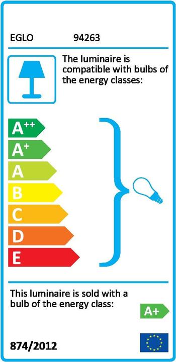 Energie-Label EGLO 94263 Peneto LED Einbauleuchte 5W Stahl chrom (400 lm)
