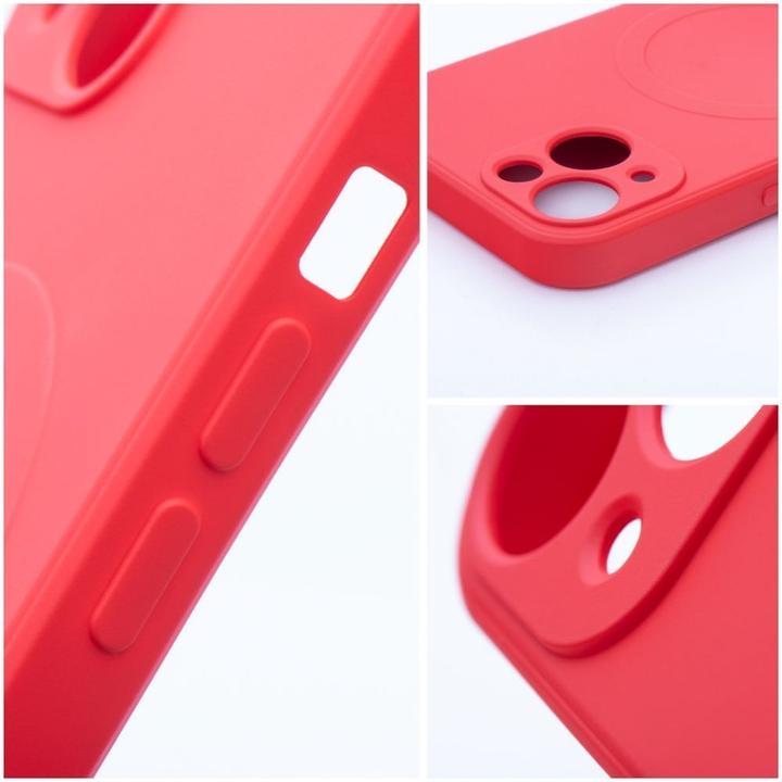 Actual product image OEM Back panel cover SILICONE MAG COVER case compatible with MagSafe for SAMSUNG A16 red