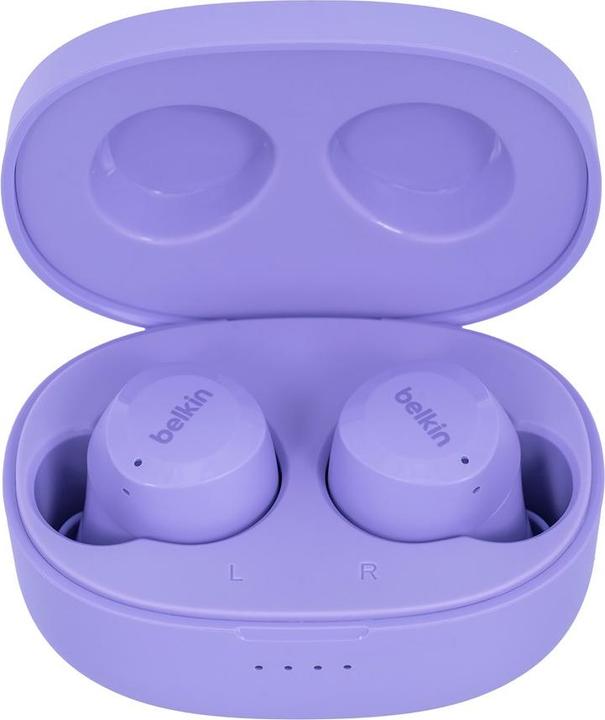 Produktbild Belkin wireless soundform bolt tws hellviolett (Keine Geräuschunterdrückung, 28 h, Kabellos)