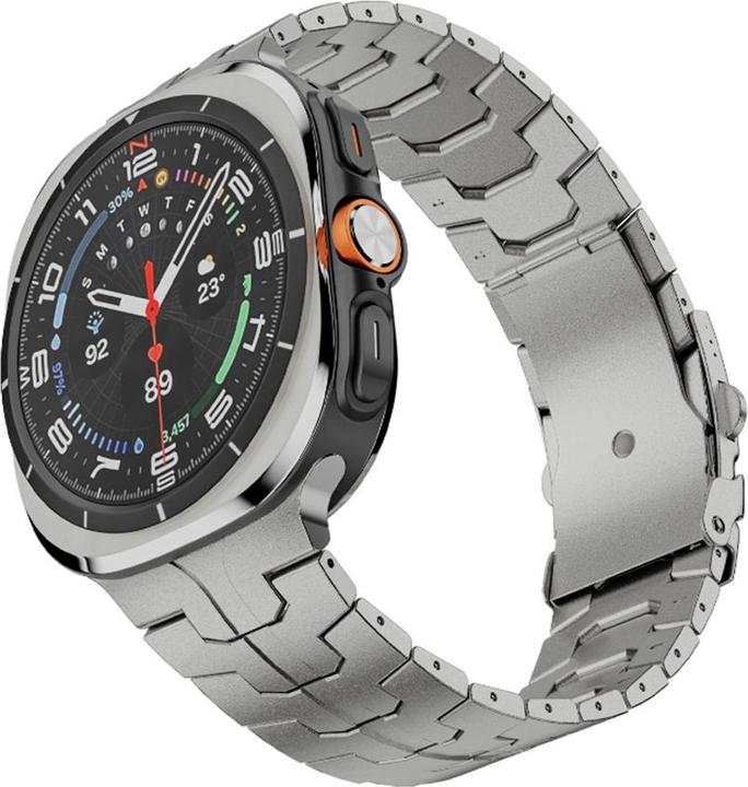 Techsuit - Watchband (W063) - Samsung Galaxy Watch Ultra 47mm - Titanium (Edelstahl)