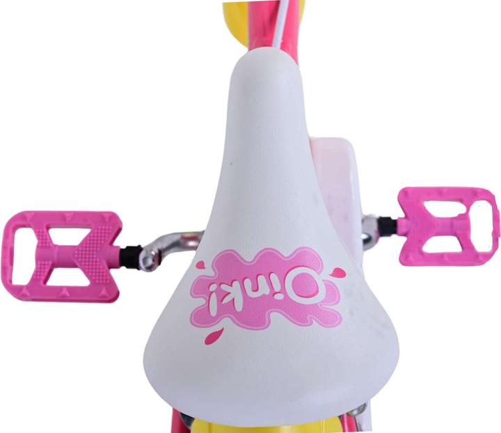 Produktbild Peppa Pig 12-Zoll-Kinderfahrrad Pink mit abnehmbaren Stützrädern und zwei Handbremsen - Sicherheit u (12")