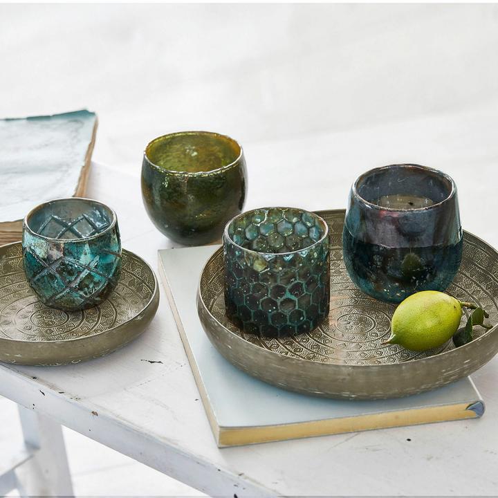 Actual product image Loberon Lantern Set of 4 Marine (4 x, Ø 9 cm)