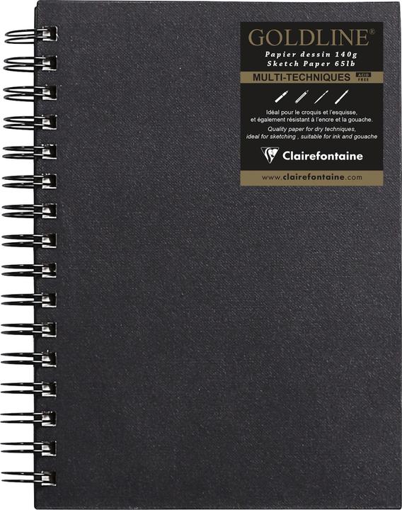 Actual product image Clairefontaine Goldline Sketchbook (A5, Plain, Hardcover)