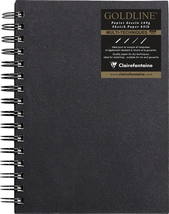 Produktbild Clairefontaine Goldline Skizzenbuch (A5, Blanko, Harter Einband)