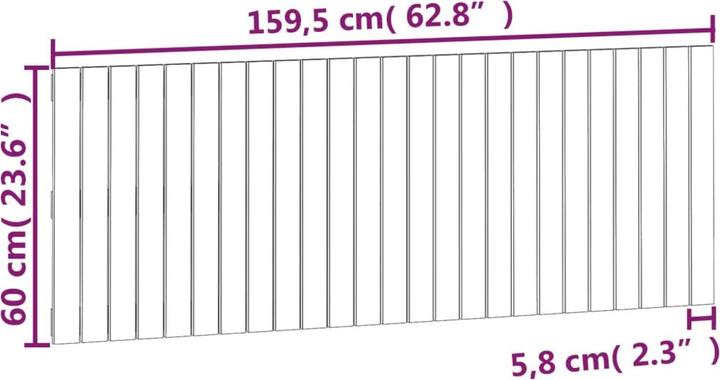 Produktbild vidaXL Wand-Kopfteil (159 x 5 x 60 cm)