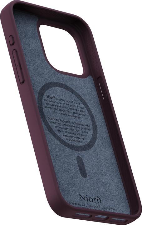Actual product image Njord Salmon Leather Magsafe Case for iPhone 15 Pro Max, Rust (Apple iPhone 15 Pro Max)