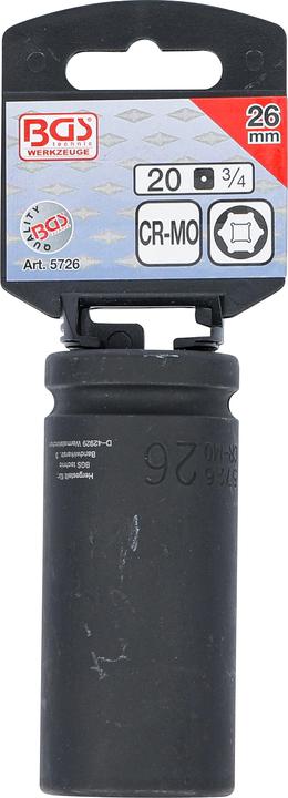 Produktbild BGS Kraft-Steckschlüssel-Einsatz Sechskant, tief Antrieb Innenvierkant 20 mm (3/4") SW 26 mm (26 mm)