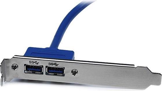 Produktbild StarTech 2 Port USB 3.0 A Buchse Slotblech - USB 3 Pin Header Slotblech Konsole
