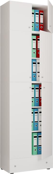 Produktbild VCM Büroschrank Aktenschrank Lona 5-fach Aufsatz Schublade Drehtüren (70 x 39 x 240 cm)